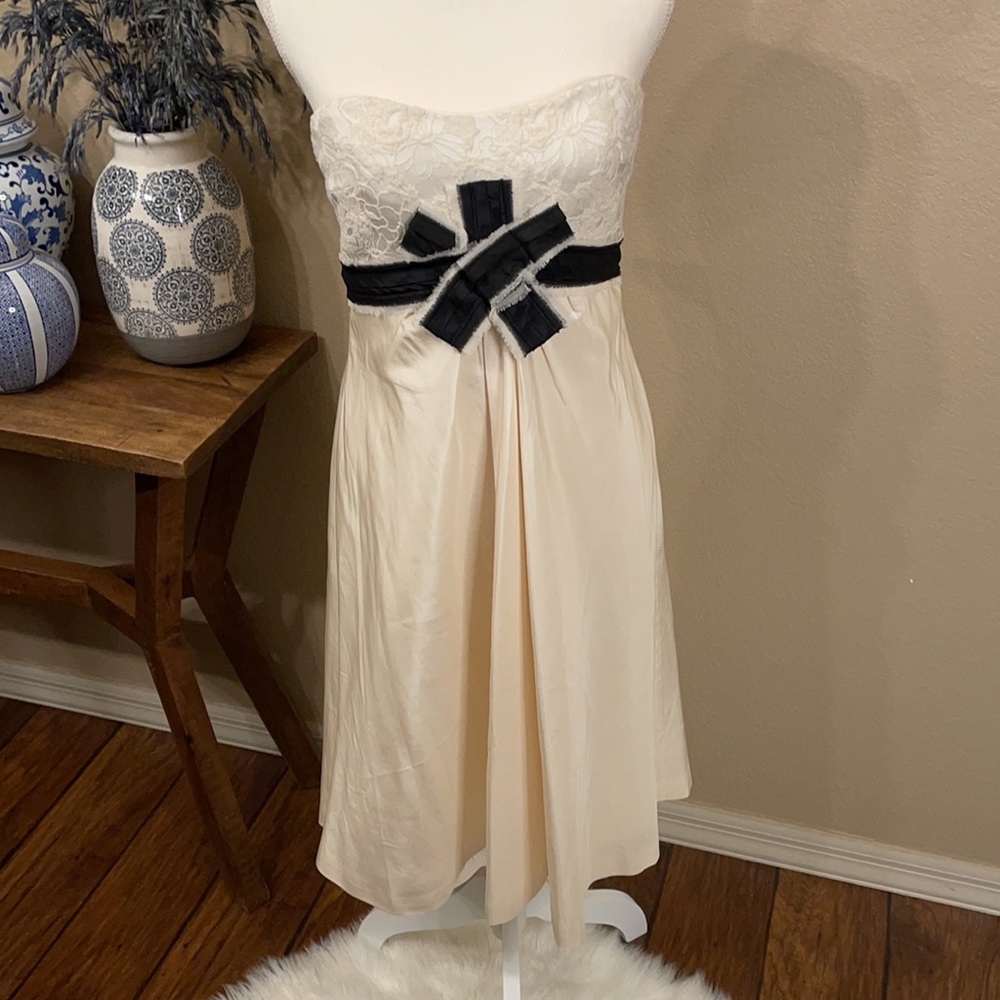 NEW Kay Unger Strapless Silk Taffeta Dress